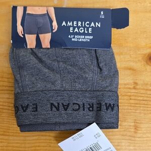 American Eagle Outfitters Men's Mid-Length Boxer Briefs — Dark Heather Gray